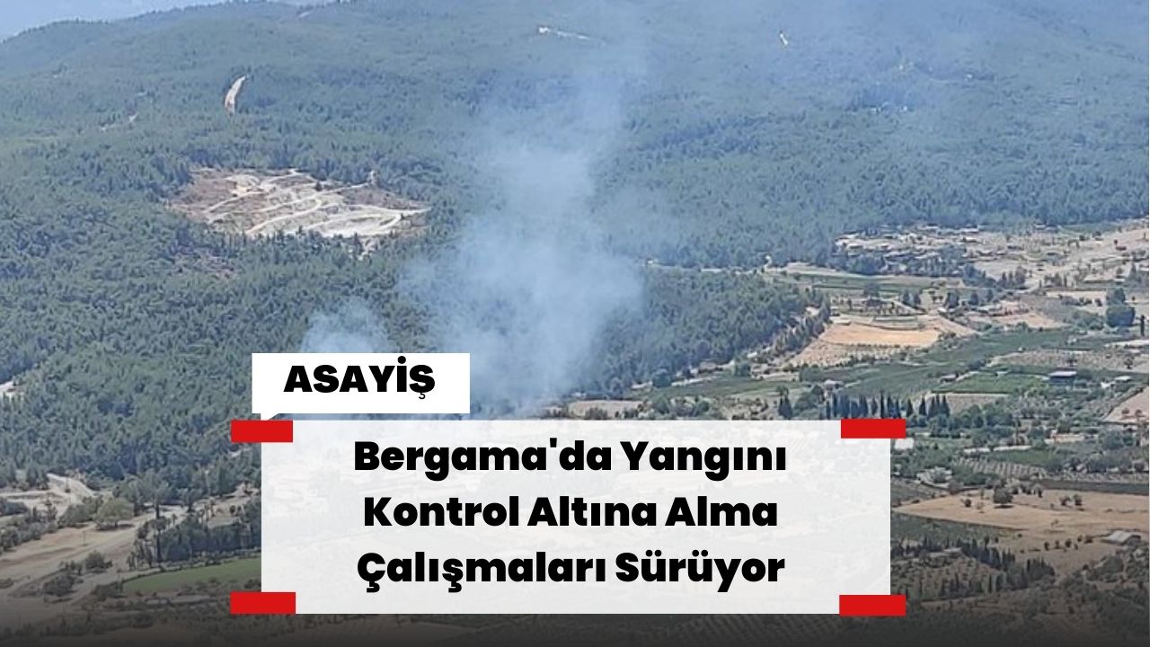 Bergama'da Yangını Kontrol Altına Alma Çalışmaları Sürüyor